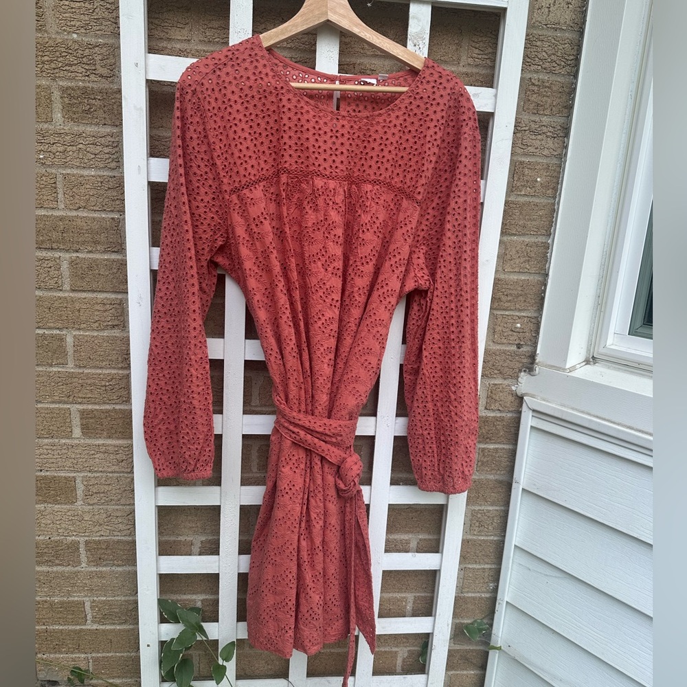 Vintage Terracotta Midi Dress
